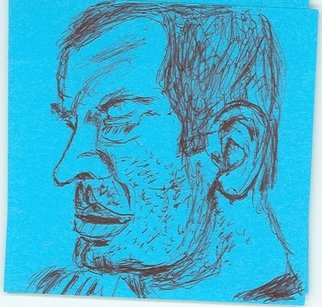 Jason Anastasopoulos; PostIt Art, 2007, Original Drawing Pen, 3 x 3 inches. 