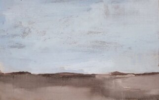Jennifer Coleman Bryant-Wieber; Blue Sky 1 Study, 2019, Original Painting Oil, 12 x 8 inches. Artwork description: 241 Study for larger work of cloud spaces...