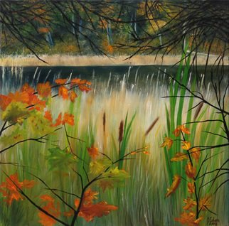Joseph Coban; Black Lake Gatineau, 2009, Original Painting Oil, 24 x 24 inches. Artwork description: 241    Wonderful calm Fall ...