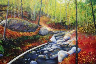 Joseph Coban; Towards King Edward Water..., 2009, Original Painting Oil, 36 x 24 inches. Artwork description: 241 Dead and living parts of the nature in Gatineau Park.   ...