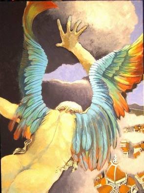 Jean Meyer; Grand Angel For Oriana, 2006, Original Painting Acrylic, 30 x 40 cm. 