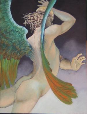 Jean Meyer; Guardian Angel4, 2003, Original Painting Acrylic, 30 x 40 cm. 