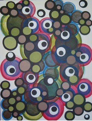 Jeffrey Gougeon; Someplace Else 9, 2010, Original Painting Acrylic, 100 x 130 cm. Artwork description: 241            abstract minimalism circles quiet              ...