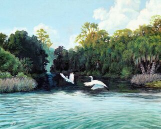 Jerry Maloney; Heading Upstream, 2022, Original Painting Oil, 8 x 10 inches. Artwork description: 241 This is a small study of a creek mouth at the Bayport boat ramp park near Weeki Wachi Florida. ...