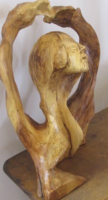 John Clarke; Dancer, 2016, Original Sculpture Wood, 14 x 23 inches. Artwork description: 241  Black cherry burl, woman dancing,  ...
