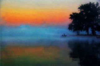 Mark Goodhew; Fishing In The Mist, 2015, Original Photography Color, 17.6 x 24 inches. Artwork description: 241  fisherman fishing on a misty summer morning  ...