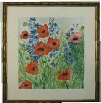 Joanna Batherson; Spring Poppies, 2003, Original Watercolor, 26 x 28 inches. Artwork description: 241 An original watercolor inspired by a visit to a friend' s garden. ...