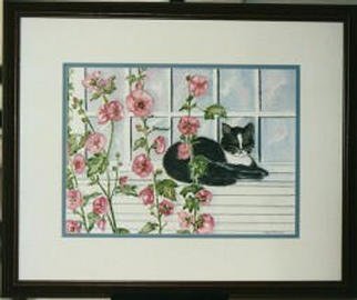 Joanna Batherson; The Visitor, 2003, Original Watercolor, 20 x 16 inches. Artwork description: 241 An original watercolor inspired by the constant visit of a neighbor' s cat. ...