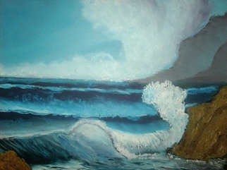John Hughes; Giant Wave, 2016, Original Painting Oil, 20 x 16 inches. Artwork description: 241 Original Oil Painting on Double Primed Cotton Canvas. Unframed. ...