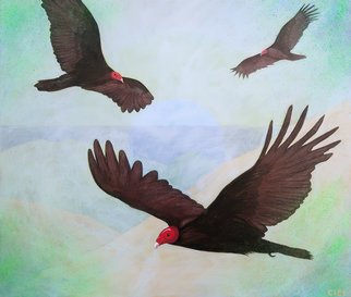 John Cielukowski; Turkey Vultures, 2020, Original Painting Acrylic, 24 x 20 inches. Artwork description: 241 Original acrylic painting on a birch wood dimensional panel20  x 24  x 1. 5  Finished edges. Ready to hang. ...