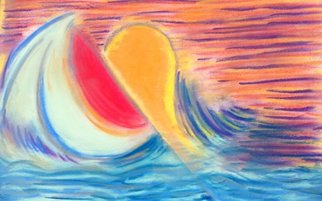 Joe Mccullagh; Watermellon Sunset, 2014, Original Pastel, 11 x 14 inches. Artwork description: 241    A pastel drawing of one of the scenes in my storybook Moon Meadow.          ...