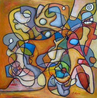 Jorge Arcos; Magical Dance, 2014, Original Painting Acrylic, 30 x 30 inches. Artwork description: 241 An abstract expressionist acrylic painting on canvas.    ...