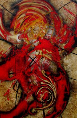 Jorge Arcos; Spectrum, 2008, Original Mixed Media, 32 x 48 inches. Artwork description: 241 An abstract expressionist mixed media painting on wood. ...
