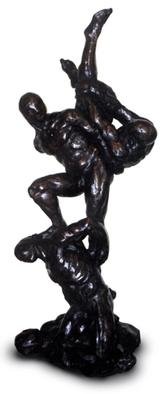 Jorge Llaca; Cuatro Hombres, 1999, Original Sculpture Bronze, 40 x 80 cm. 