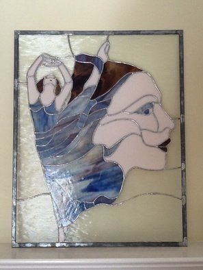 Judit Gabor; Ballerina, 2007, Original Glass Stained, 55 x 70 cm. 