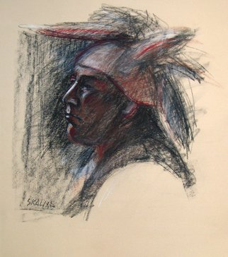 Juraj Skalina; Native 2, 2004, Original Pastel, 16 x 18 inches. 