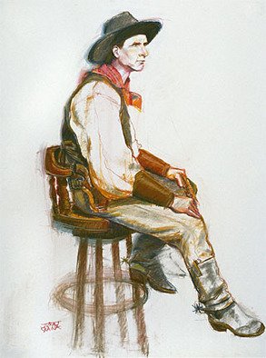 Juraj Skalina; Portrait Of J 2, 2004, Original Pastel, 22 x 28 inches. 