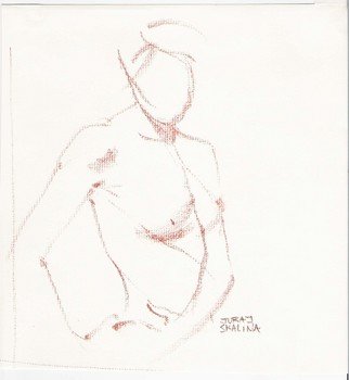 Juraj Skalina; Sketch 4, 2005, Original Drawing Charcoal, 7 x 9 inches. 