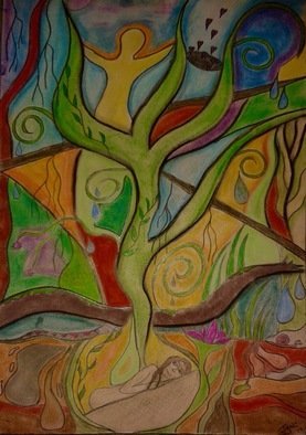 Jyoti Thomas; New Life No6, 2019, Original Pastel, 30 x 42 cm. Artwork description: 241 The New Life series expresses the way I see and experience the natural world after a near death experience, alive and vibrant, the one life energy manifested in many different forms. ...