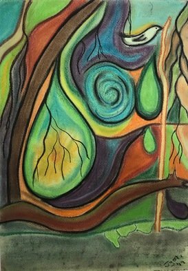 Jyoti Thomas; New Life Series No 2, 2019, Original Pastel, 30 x 42 cm. Artwork description: 241 The New Life series is an expression of the way I experience the natural world after a near death experience...