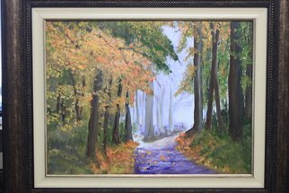 Willem Petrus Kallmeyer; AUTUMN IN THE FOREST, 2013, Original Painting Oil, 60 x 45 cm. Artwork description: 241  THE COLOURS OF AUTUMN IS AWE XPECTATIONSINSPIRING, THE PATH TAKES YOU INTO A WONDERLAND OF E ...