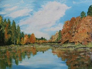 Willem Petrus Kallmeyer; Autumn Relections, 2013, Original Painting Oil, 60 x 45 cm. Artwork description: 241    THE COLOURS OF AUTUMN WITH THE RFLECTIONS, in the water creates it, s own ambiance of pure bliss. ...