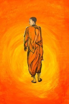 Kalvintaka Tan; A MONK WALKING TOWARDS TH..., 2015, Original Painting Acrylic, 28 x 42 inches. Artwork description: 241  Title: A MONK WALKING TOWARDS THE REALM OF A SUNMedia: Acrylic On CanvasDimension: 28 x 42 x 1/ 4Duration: 2 DaysStatus: FOR SALE ( Call for assistance) For clearer image, please go to: 