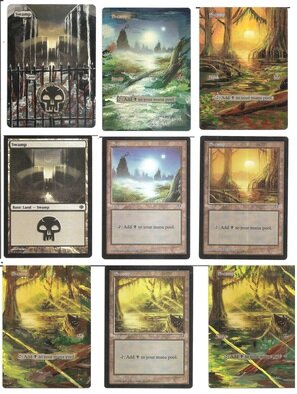 James Asher; Mtg To The Edge Swamps, 2023, Original Painting Acrylic, 2.5 x 3.5 inches. Artwork description: 241 Price is per PieceMultiple pieces are showm...