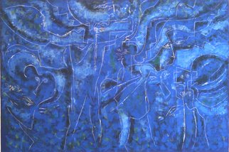Slobodan Kastavarac; Deep In The Blue, 2015, Original Painting Acrylic, 300 x 200 cm. 