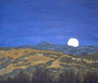 Kathleen Mcmahon; Moonrise Over Santa Rosa, 2004, Original Painting Oil, 24 x 20 inches. Artwork description: 241 The moon rises over the hills of Santa Rosa, in Northern California.More artwork is available at kathleenmcmahon. com...