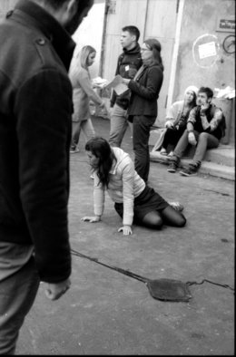 Katya Romanova; Street Scene, 2015, Original Photography Black and White,   cm. Artwork description: 241  people street scene original abstract philosophy  ...