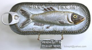 L. Kelen; SardineTin Number 8, 2007, Original Metalsmith, 7 x 3 inches. Artwork description: 241 This is the last of them for a while. . .there' ll be more.I got a little involved with the back side. . you can see at artings: 