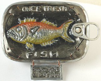 L. Kelen; Sardine Tin Number3, 2007, Original Metalsmith, 5 x 4 inches. Artwork description: 241  Once Fresh Fish. . .Sardine Tin Number 3. . . ....