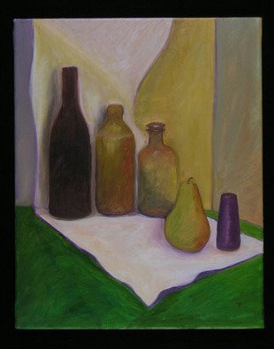 Kelly Parker; Green Table, 2005, Original Painting Oil, 16 x 20 inches. Artwork description: 241 still life in oil.  shipping to US residents is included in the price. ...