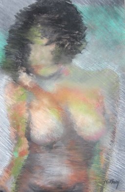 Ken Hillberry; Femmeamber, 2013, Original Pastel, 20 x 28 inches. Artwork description: 241  figurative study                          ...