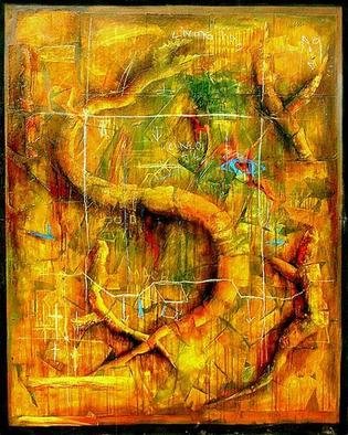 Eric Garingalao; Snake With Horns, 2004, Original Painting Oil, 46 x 60 inches. Artwork description: 241 oil, paper, canvas- - - - abstract...