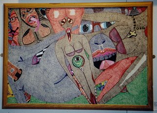 King Kevin; A Confusion Of Parts, 2007, Original Mixed Media, 2 x 3 feet. Artwork description: 241      surreal landscape of my own imagery  surreal landscape.  ...