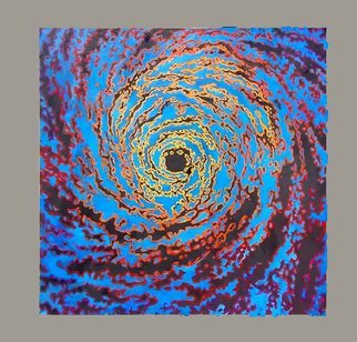 Kevin Wakefield; Colorstorm, 2010, Original Painting Oil, 60 x 60 inches. Artwork description: 241  A hurricane depicted with sattelite digital coloration. ...