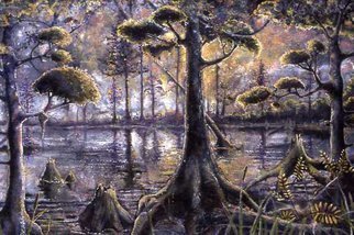 Kevin Wakefield; Southern Swamp, 2002, Original Painting Oil, 72 x 48 inches. Artwork description: 241   great texture added ...