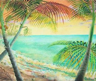 Kevin Wakefield; Sunrise On Coconut Beach, 2013, Original Painting Oil, 24 x 20 inches. 
