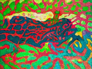 Hennadii Fisun; Talking Fish, 2015, Original Painting Acrylic, 80 x 60 cm. Artwork description: 241  Abstract expression of talking fish, colored mood ...