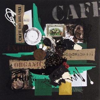 Vasco Kirov; Cafe Collage S3, 2015, Original Collage, 16 x 16 inches. Artwork description: 241 This is a collection of collages depicting the long route of coffee from the sunny fields of exotic far away countries to the steaming cup of the delicious brew with all its varieties. The many colours and textures associated with a high end coffee shop experience are ...