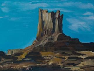Claudia Luethi Alias Abdelghafar; Rock Of The Monument Valley, 2016, Original Painting, 40 x 30 cm. Artwork description: 241 Oil painting on canvas from a rock from the Monument Valley. Powerful lines and contrasts are the base of this painting. The size of the painting is 30 x 40 x 2 cm, the painting was finished on 20. 10. 2016. Also this painting is painted on ...