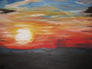 Anna Figurova; Sunset , 2010, Original Painting Oil, 110 x 90 cm. 
