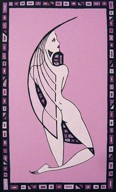 Laura Cassetti; Nudo Di Schiena Naked Back, 2012, Original Painting Acrylic, 30 x 50 cm. Artwork description: 241 woman...
