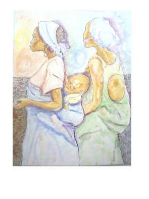 Kehinde Olajide; Iya Ni Wura  Golden Mother, 2001, Original Watercolor, 12 x 16 inches. 