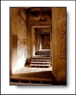Larry Kiesel; Silent Stairs, 2005, Original Photography Color, 11 x 14 inches. Artwork description: 241 This image was made at the main temple at Angkor Wat in Cambodia...