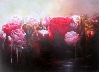 Jane De France; Rose Water, 2011, Original Painting Acrylic, 120 x 90 inches. Artwork description: 241 A vibrant luminous cluster of roses. Contemporary and a little surrealCopyright applies ...