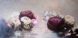 Jane De France; Rose Water II, 2012, Original Painting Acrylic, 120 x 90 inches. Artwork description: 241  A vibrant luminous cluster of roses bathing in crystal clear water. Contemporary and a little surrealCopyright applies ...