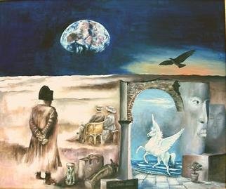 Leif Mrdh; Bad Moon Rising, 2003, Original Painting Oil, 65 x 55 cm. Artwork description: 241 Oil on canvas...